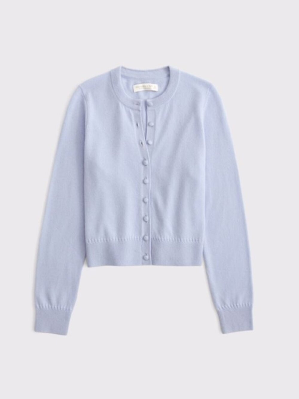 A&F 100% Cashmere Shrunken Cardigan | Baby Blue Cashmere Sweater